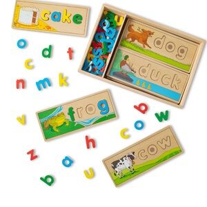 Melissa & Doug Wooden See & Spell Learning Toy